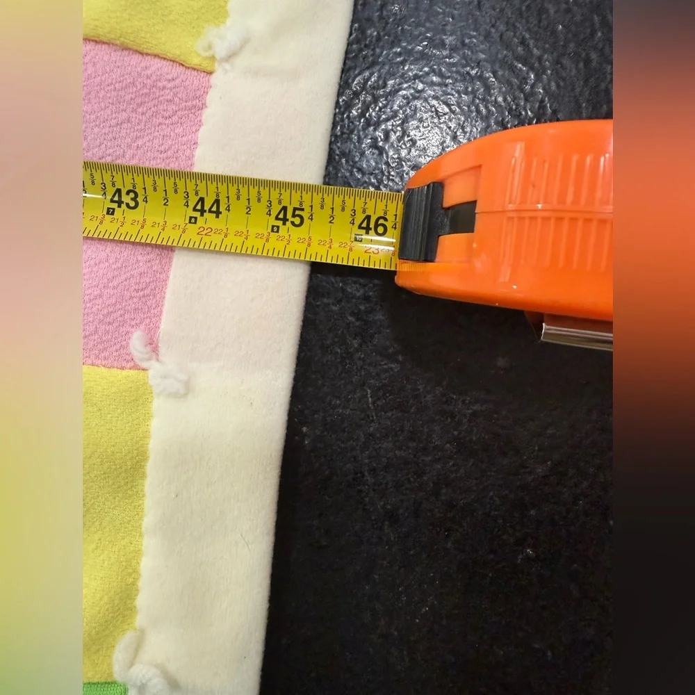 Handmade Colorful Patchwork Baby Quilt — 38” x 45”